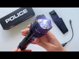 POLICE Stun Gun 1109 - Max Voltage Heavy Duty Metal Rechargeable With LED Flashlight