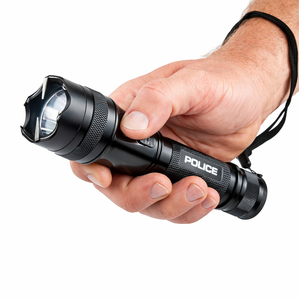 High Voltage Police Stun Gun – Rechargeable with LED Flashlight