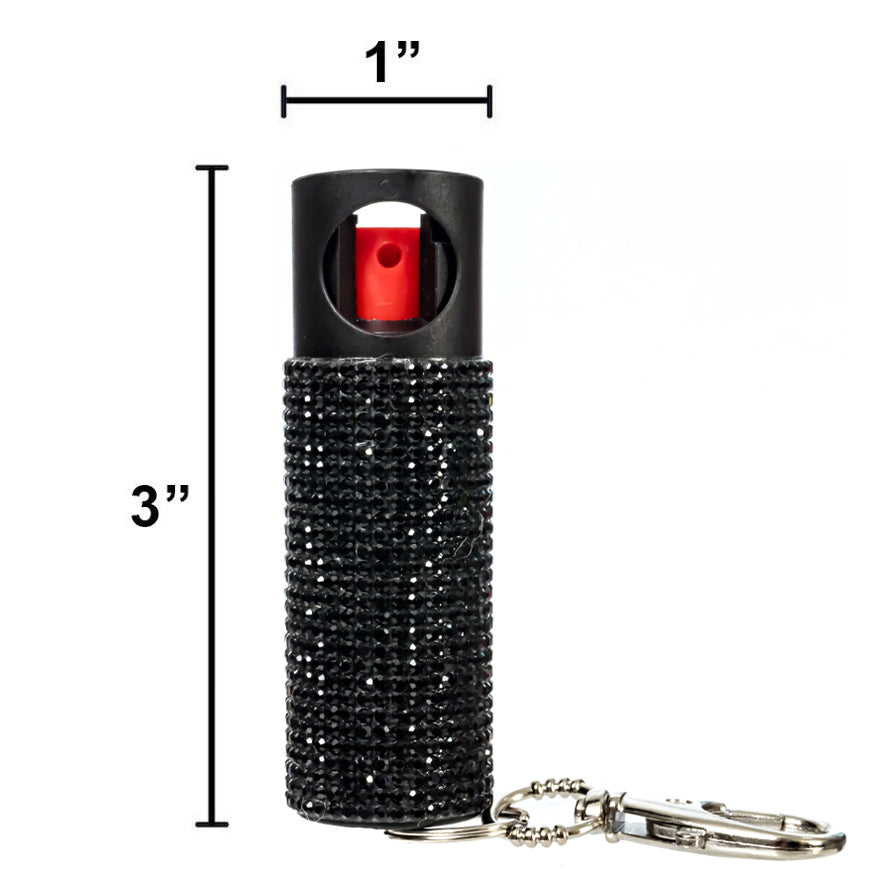 BURN Stylish Pepper Spray for Self Defense 0.67 fl oz Black