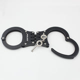 POLICE Handcuffs Triple Hinged Professional Heavy Duty Black