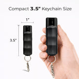 Burn Pepper Spray for Self Defense - Max Strength OC Spray - 1/2oz Molded Keychain Case - Black