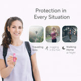Burn Pepper Spray Keychain for Self Defense - Max Strength OS Spray - 1/2oz in Key Ring Clip Canister, Pink
