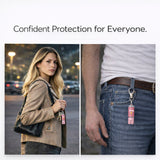 Burn Pepper Spray Keychain for Self Defense - Max Strength OS Spray - 1/2oz in Key Ring Clip Canister, Pink