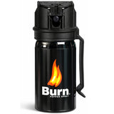 Burn Pepper Spray for Self Defense with Belt Clip - Police Strength OC Spray - 1.35 fl oz Black