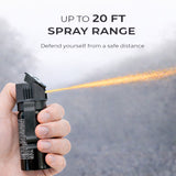 Burn Pepper Spray for Self Defense with Belt Clip - Police Strength OC Spray - 1.35 fl oz Black