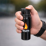 Burn Pepper Spray for Self Defense with Belt Clip - Police Strength Heavy Duty OC Spray - 3.7 fl oz Black