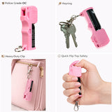 Burn Pepper Spray for Self Defense - Police Strength OC Spray - 1/2oz Keychain Case - Pink