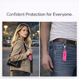 Pepper Spray for Self Defense - Police Strength OC Spray - 1/2oz Molded Keychain Case - Pink