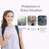 Burn Pepper Spray Keychain for Self Defense - Police Strength OC Spray - 1/2oz Molded Case - White