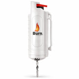 Burn Pepper Spray Keychain for Self Defense - Police Strength OC Spray - 1/2oz Molded Case - White