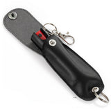 Burn Pepper Spray Keychain for Self Defense - Police Strength OC Spray - 1/2oz with Leather Case - Black