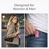 Burn Pepper Spray Keychain for Self Defense - Police Strength OC Spray - 1/2oz Pink