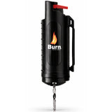 Burn Pepper Spray Keychain for Self Defense - Police Strength OC Spray - 1/2oz Black