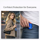 Burn Pepper Spray Keychain for Self Defense - Police Strength OC Spray - 1/2oz Blue