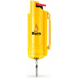 Burn Pepper Spray Keychain for Self Defense - Police Strength OC Spray - 1/2oz Yellow