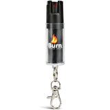 Burn Pepper Spray Keychain for Self Defense - Police Strength OC Spray - 1/2oz Black