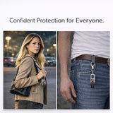 Burn Pepper Spray Keychain for Self Defense - Police Strength OC Spray - 1/2oz Black
