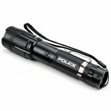 POLICE Stun Gun 1159 - Max Voltage Metal Rechargeable With LED Flashlight - Black