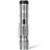 POLICE Stun Gun M12 - Max Voltage Metal Rechargeable With LED Flashlight - Grey