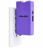 POLICE Stun Gun 800 - Max Voltage Rechargeable With LED Flashlight - Purple