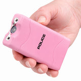 POLICE Stun Gun 800 - Max Voltage Rechargeable With LED Flashlight - Pink