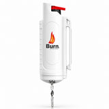 Burn Pepper Spray Keychain for Self Defense - Police Strength OC Spray - 1/2oz Molded Case - White