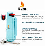 Burn Pepper Spray Keychain for Self Defense - Max Strength OC Spray - 1/2oz Molded Case - Green
