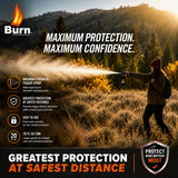 Burn Pepper Spray Self Defense - Max Strength OC Spray - Heavy Duty Home Defense Security Fogger - 20 fl oz