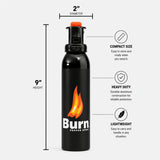 BURN Pepper Spray Self Defense Fogger - Max Strength Heavy Duty OC Spray in Portable Fire Master Canister - 10 fl oz
