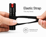 Burn Pepper Spray for Self Defense - Max Strength OC Spray with Security Hand Strap - 0.84 fl oz Black
