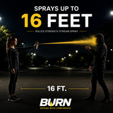 Burn Pepper Spray for Self Defense - Max Strength OC Spray with Security Hand Strap - 0.84 fl oz Black
