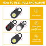 POLICE Personal Alarm Keychain for Women 130dB Siren Alarm