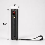 BURN 3-in-1 Max Strength Pepper Spray for Self Defense, Built in 130dB Personal Safety Alarm and LED Flashlight, USB Rechargeable Black
