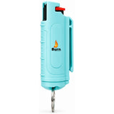 Burn Pepper Spray Keychain for Self Defense - Max Strength OC Spray - 1/2oz Molded Case - Green