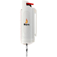 Burn Pepper Spray Self Defense 1/2oz Keychain Case White