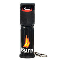 Burn Pepper Spray for Self Defense 1/2oz Keychain Case Black