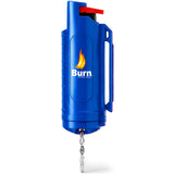 Burn Pepper Spray Keychain for Self Defense - Police Strength OC Spray - 1/2oz Blue