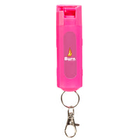 Burn Pepper Spray Self Defense 1/2oz Keychain Case Pink