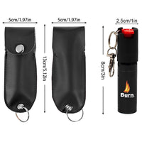 Burn Pepper Spray Self Defense 1/2oz Keychain Holster Case