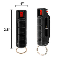 Burn Keychain Pepper Spray for Self Defense 1/2oz Black