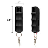 Burn Pepper Spray for Self Defense 1/2oz Keychain Case Black