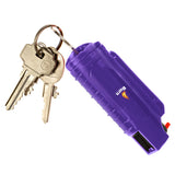 Burn Pepper Spray Self Defense 1/2oz Keychain Case Purple