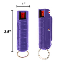 Burn Pepper Spray Self Defense 1/2oz Keychain Case Purple