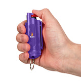 Burn Pepper Spray Self Defense 1/2oz Keychain Case Purple