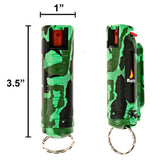 Burn Pepper Spray 1/2oz Self Defense Keychain Case Camo