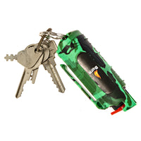 Burn Pepper Spray 1/2oz Self Defense Keychain Case Camo