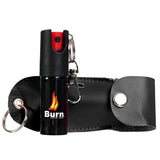 Burn Pepper Spray Self Defense 1/2oz Keychain Holster Case