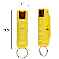 Burn Pepper Spray Self Defense 1/2oz Keychain Case Yellow