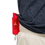 Burn Pepper Spray Keychain for Self Defense - Max Strength OC Spray - 1/2oz Molded Case - Red