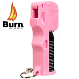 Burn Pepper Spray for Self Defense 1/2oz Keychain Case Pink